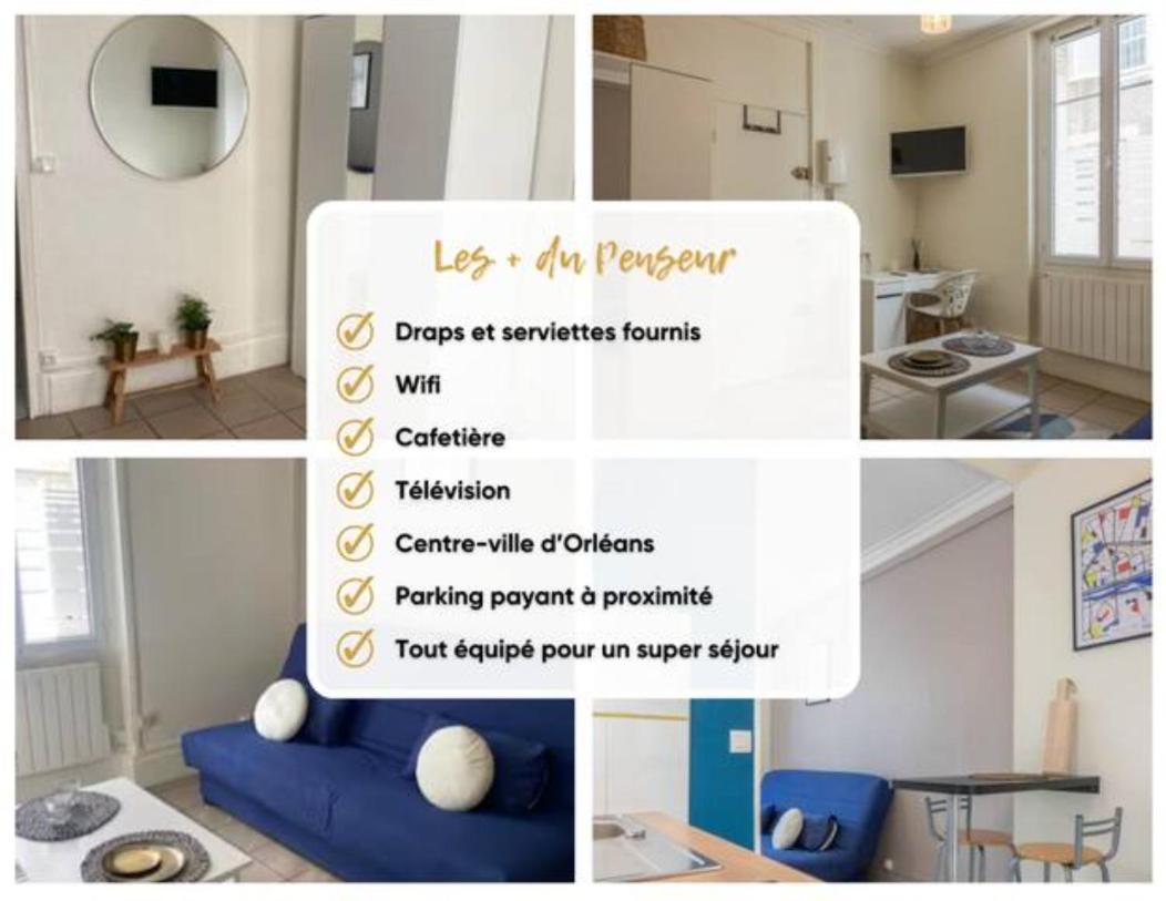 Le Penseur Studio Apartment Orléans Exterior foto